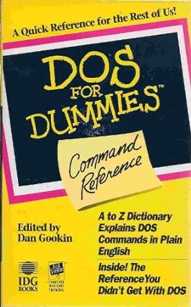 dos for dummies command reference 1st edition greg harvey 1878058916, 978-1878058911