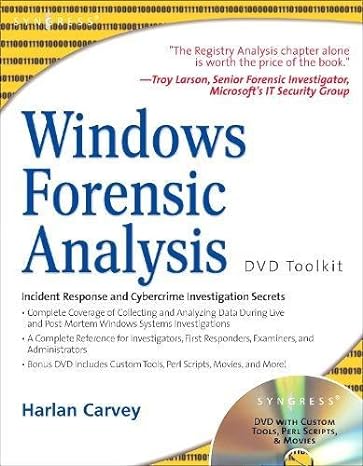 windows forensic analysis including dvd toolkit pap/dvd edition harlan carvey 159749156x, 978-1597491563