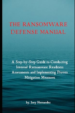 the ransomware defense manual a step by step guide to conducting internal ransomware readiness assessments