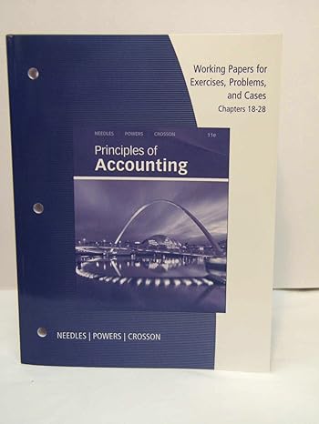 working papers chapters 18 28 for needles/powers principles of accounting and principles of financial