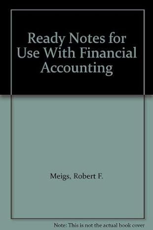 ready notes for use with financial accounting 9th edition robert f meigs ,mary a meigs ,mark bettner ,ray