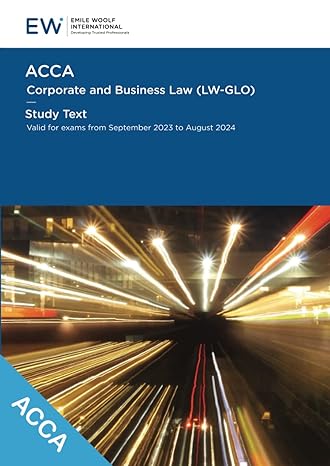 acca corporate and business law study text 2023 24 1st edition emile woolf international 1848434235,