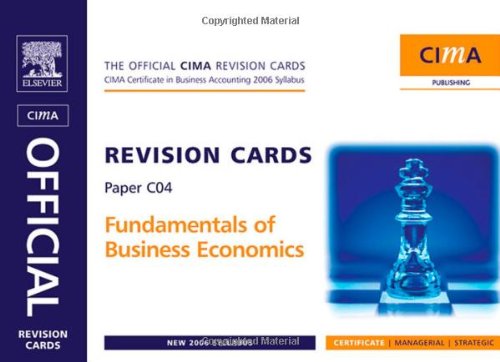 cima revision cards fundamentals of business economics 1st edition steve adams ,paul periton 0750680792,