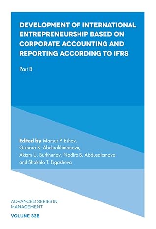 development of international entrepreneurship based on corporate accounting and reporting according to ifrs