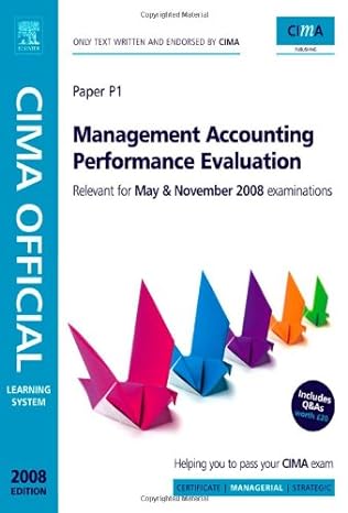 cima official learning system management accounting performance evaluation 5th edition robert scarlett