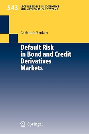 default risk in bond and credit derivatives markets 1st edition christoph benkert 3540220410, 978-3540220411