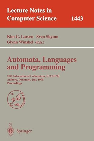 automata languages and programming 25th international colloquium icalp 98 aalborg denmark july 13 17 1998
