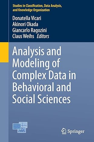 analysis and modeling of complex data in behavioral and social sciences 2014 edition donatella vicari,