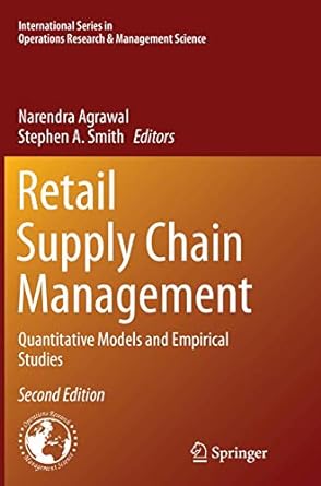 retail supply chain management quantitative models and empirical studies 1st edition narendra agrawal