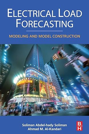 electrical load forecasting modeling and model construction 1st edition s.a. soliman, ahmad mohammad al