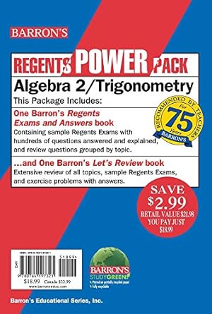 algebra 2/trigonometry power pack pck edition meg clemens ,bruce waldner m a 0764197320, 978-0764197321