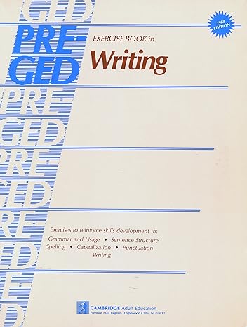 cambridge pre ged exercise book in writing/1988 1st edition unknown author 0131142577, 978-0131142572