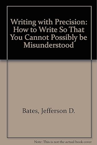 writing with precision 5th revised edition jefferson bates 0874919657, 978-0874919653