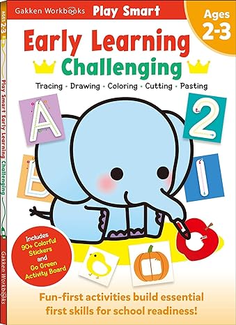 play smart early learning challenging age 2 3 pre k activity workbook learn essential first skills tracing