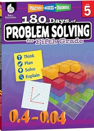 180 days of problem solving for fifth grade build math fluency with this 5th grade math workbook 1st edition