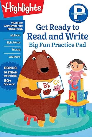 preschool get ready to read and write big fun practice pad 1st edition highlights learning 1684379040,