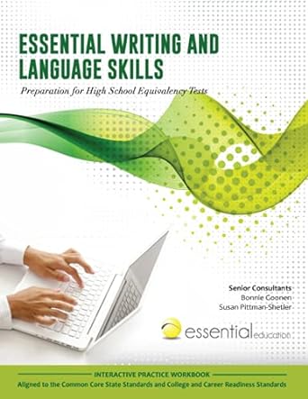 essential writing and language skills preparation for high school equivalency tests 1st edition teresa perrin