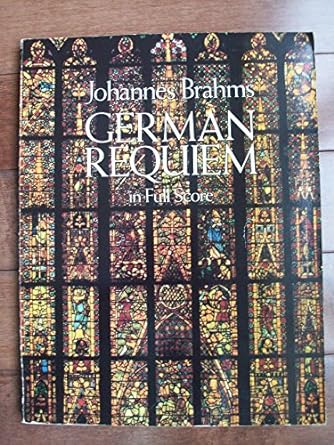 german requiem in full score paperback edition johannes brahms 0486254860, 978-0486254869