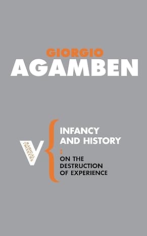 infancy and history on the destruction of experience 1st edition giorgio agamben ,liz heron 1844675718,