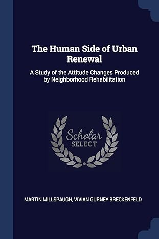 the human side of urban renewal a study of the attitude changes produced by neighborhood rehabilitation 1st