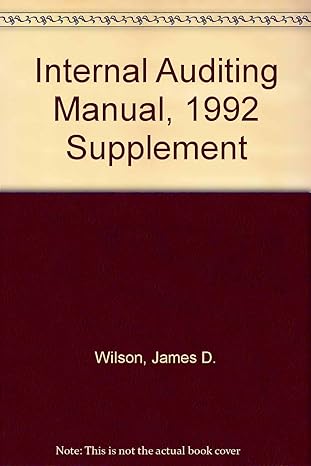 internal auditing manual 1992 supplement 1st edition james d wilson 0791312976, 978-0791312971