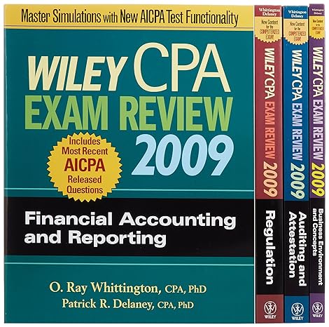 wiley cpa exam review 2009 4 volume set 6th edition patrick r delaney ,o ray whittington 0470286059,