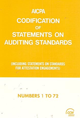 codification of statements on auditing standards numbers 1 to 72 1st edition aicpa b001n1fies