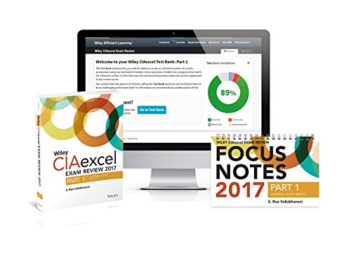 wiley ciaexcel exam review + test bank + focus notes 2017 part 1 internal audit basics set 2nd edition s rao