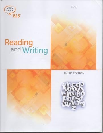 eliot reading and writing 3rd edition eliot 1256739804, 978-1256739807