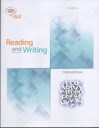 golding reading and writing 3rd edition golding 125674218x, 978-1256742180