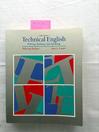 technical english writing reading and speaking 5th edition nell a. pickett ,ann a. laster 0060452048,