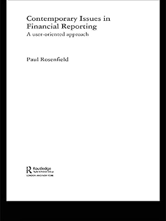 contemporary issues in financial reporting 1st edition paul rosenfield 0415776422, 978-0415776424