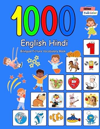 1000 english hindi bilingual picture vocabulary book full color edition 1st edition penny brighter