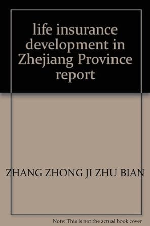 life insurance development in zhejiang province report 1st edition zhang zhong ji zhu bian 7894900877,