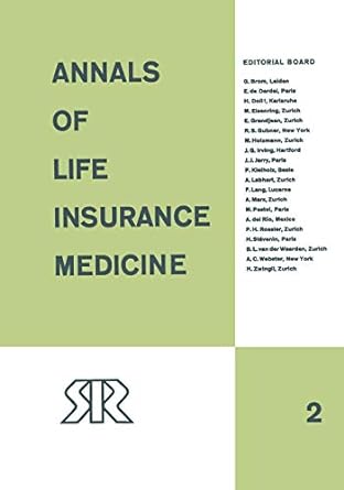 annals of life insurance medicine 1964 volume ii 1st edition swiss reinsurance company 3642856160,