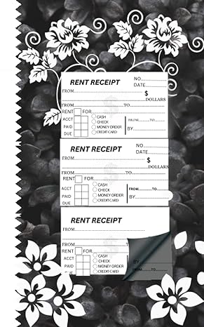 rent receipt 2 part carbonless 5 x 8 inch 150 sets white and black 1st edition natural tracker guide