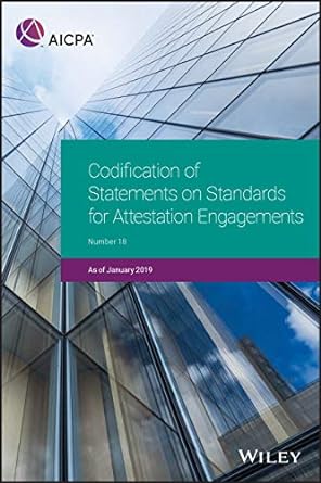 codification of statements on standards for attestation engagements january 2019 1st edition aicpa