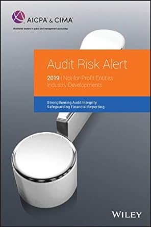 audit risk alert not for profit entities industry developments 2019 2nd edition aicpa 1948306921,