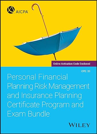 personal financial planning risk management and insurance planning certificate program and exam bundle 1st