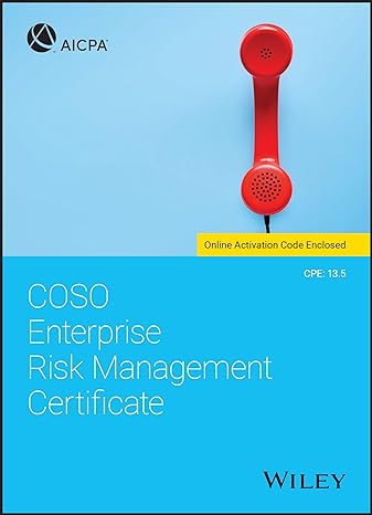 coso enterprise risk management certificate 1st edition aicpa 1119696313, 978-1119696315