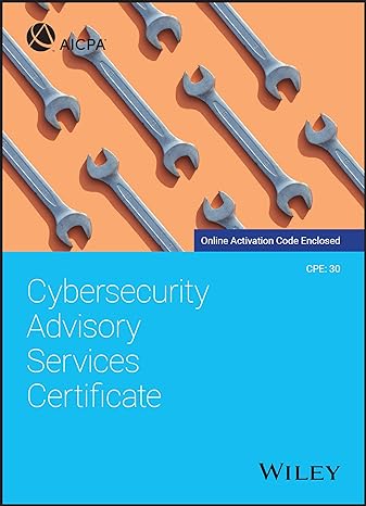 cybersecurity advisory services certificate 1st edition aicpa 1119696348, 978-1119696346