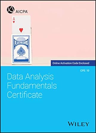 data analysis fundamentals certificate 1st edition aicpa 1119696631, 978-1119696636