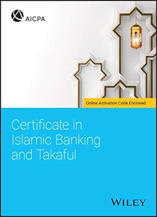 certificate in islamic banking and takaful 1st edition aicpa 1119696887, 978-1119696889