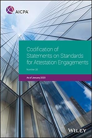 codification of statements on standards for attestation engagements 2020 1st edition aicpa 1948306131,