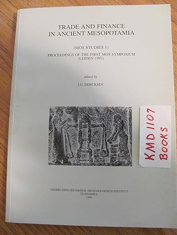 trade and finance in ancient mesopotamia 1st edition j g dercksen 9062580858, 978-9062580859