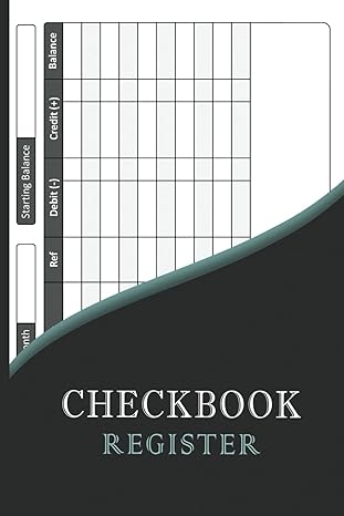 checkbook register 6x9 120 pages 1st edition outililt b0cvs4mt9w