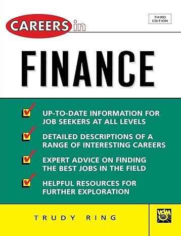 careers in finance 3rd edition trudy ring 0071437363, 978-0071437363