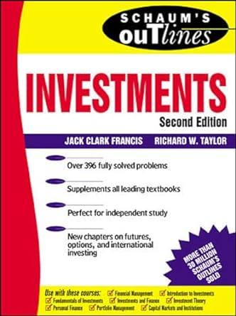 schaums outline of investments 1st edition jack clark francis ,richard taylor 0071348492, 978-0071348492