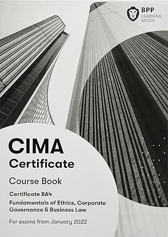 cima ba4 fundamentals of ethics corporate governance and business law course book 1st edition bpp learning