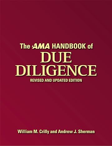 the ama handbook of due diligence revised and updated edition william crilly ,andrew sherman 1400231027,